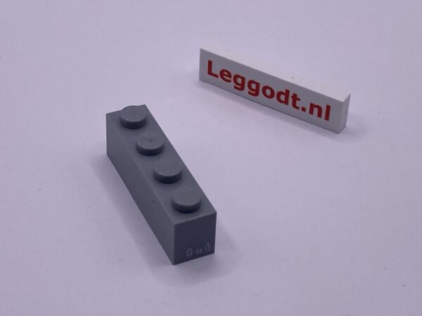 COBI: Pad printed Brick 1 x 4 - new grey (nowy szary)