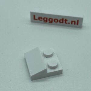 COBI: Slope Plane Modified Pivot 2P 1 x 2 x 2/3 with Plate 2 x 2 - white (bialy)