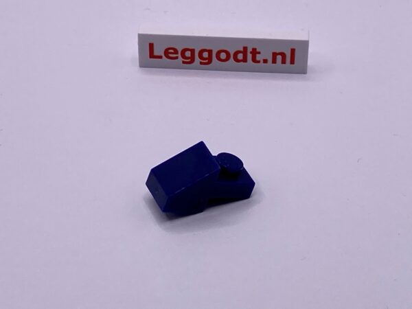 COBI: Slope Plane Modified Stud 3P 1 x 1 with Plate 1 x 2 - dark blue (ciemny niebieski)