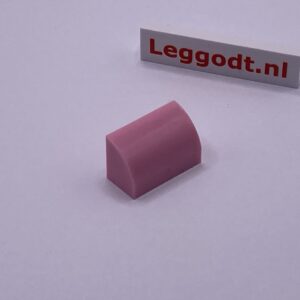 COBI: Slope Curved 3P 1 x 2 - pink (rózowy)