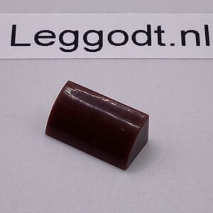 COBI: Slope Curved 2P 1 x 2 x 2/3 - dark brown (ciemny braz)