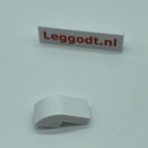 COBI: Slope Curved 2P 2 x 1 x 2/3 version B - white (bialy)