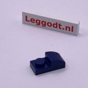 COBI: Slope Curved Modified Pivot 2P 1 x 1 x 2/3 with Plate 1 x 2 - dark blue (ciemny niebieski)