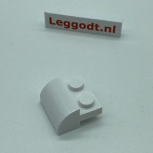 COBI: Slope Curved Modified Pivot 3P 1 x 2 with Plate 2 x 2 - white (bialy)