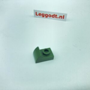 COBI: Slope, Curved Modified Edge 2P 1 x 1 x 2/3 - dark green military (ciemnozielony wojskowy/militarny)