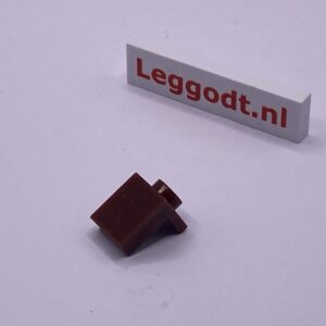 COBI: Bracket Tile DN 1 x 1 Plate Thin 1/2 x 1 - dark brown (ciemny braz)