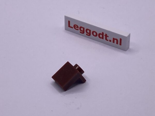 COBI: Bracket Tile DN 1 x 1 Plate Thin 1/2 x 1 - dark brown (ciemny braz)