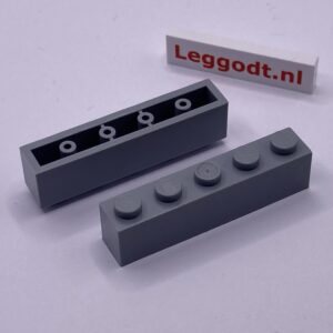 COBI: Brick 1 x 5 (with Hollow Pins, Mold Pip Pivot) - new grey (nowy szary)