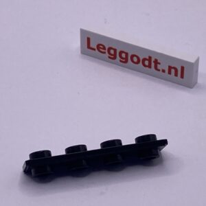COBI: Plate Thin Modified 1 x 4 Pivots on Both Sides (aka Insert Block) - black (czarny)