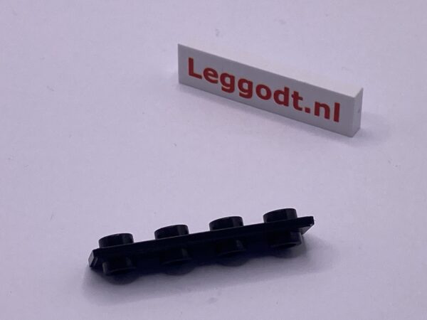 COBI: Plate Thin Modified 1 x 4 Pivots on Both Sides (aka Insert Block) - black (czarny)