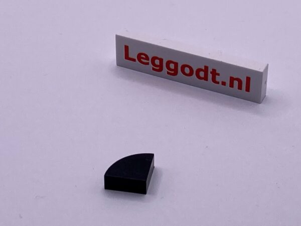 COBI: Tile Modified 1 x 1 with Rounded Corner (Open) - black (czarny)