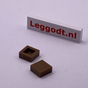 COBI: Tile 1 x 1 without Groove - brown (brazowy)