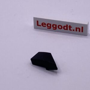 COBI: Slope Curved 2P 2 x 1 x 2/3 Wedge Left (Lewy) - black (czarny)