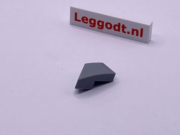 COBI: Slope Curved 2P 2 x 1 x 2/3 Wedge Right (Prawidlowy) - grey (nowy szary)