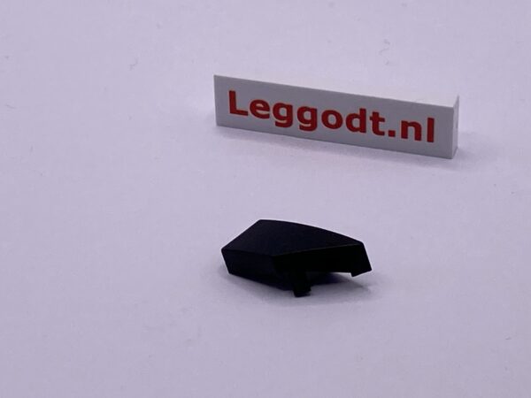 COBI: Slope Curved 2P 2 x 1 x 2/3 Wedge Right (Prawy) - black (czarny)