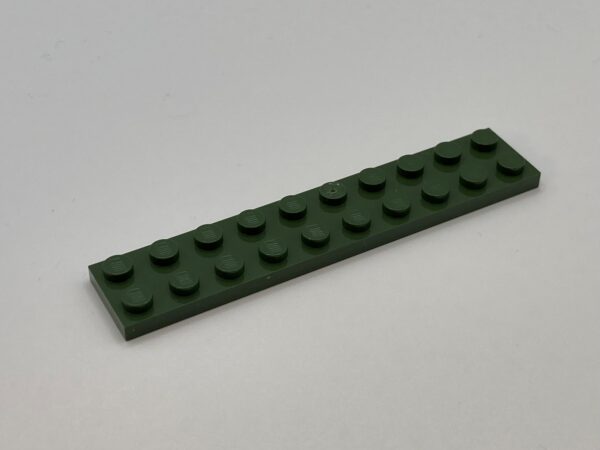 COBI: Plate 2 x 10 (with Mold Pip Pivot) - dark green military (ciemnozielony wojskowy/militarny)