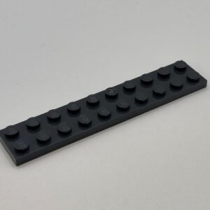 COBI: Plate 2 x 10 (with Mold Pip Pivot) - graphite (grafitowy)