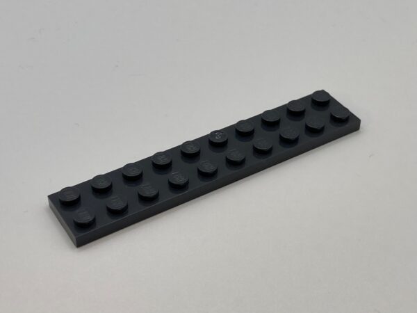 COBI: Plate 2 x 10 (with Mold Pip Pivot) - graphite (grafitowy)