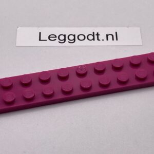 COBI: Plate 2 x 10 (with Mold Pip Pivot) - dark pink (ciemny róz)