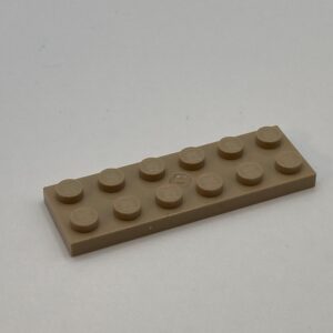 COBI: Plate 2 x 6 (with Mold Pip Central) - beige (bezowy)