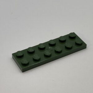 COBI: Plate 2 x 6 (with Mold Pip Central) - dark green military (ciemnozielony wojskowy/militarny)