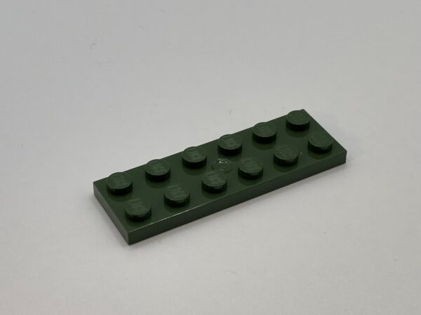 COBI: Plate 2 x 6 (with Mold Pip Central) - dark green military (ciemnozielony wojskowy/militarny)
