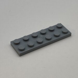 COBI: Plate 2 x 6 (with Mold Pip Central) - new grey (nowy szary)