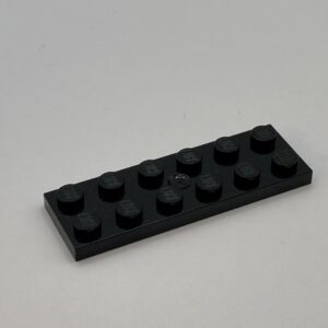 COBI: Plate 2 x 6 (with Mold Pip Central) - black (czarny)