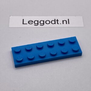 COBI: Plate 2 x 6 (with Mold Pip Central) - light blue (jasnoniebieski)