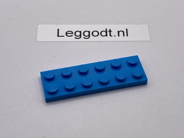 COBI: Plate 2 x 6 (with Mold Pip Central) - light blue (jasnoniebieski)