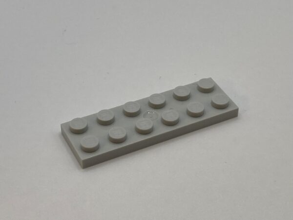 COBI: Plate 2 x 6 (with Mold Pip Central) - light grey (jasno szary)