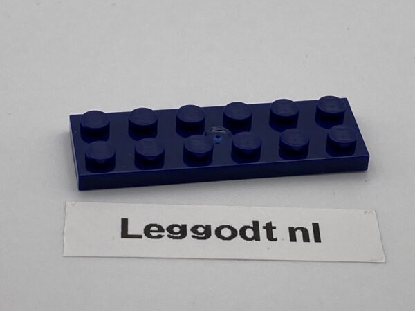 COBI: Plate 2 x 6 (with Mold Pip Central) - dark blue (ciemny niebieski)