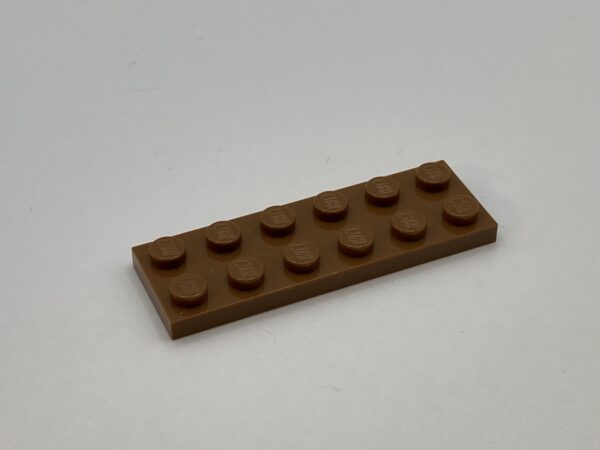 COBI: Plate 2 x 6 (with Mold Pip Central) - brown (brazowy)