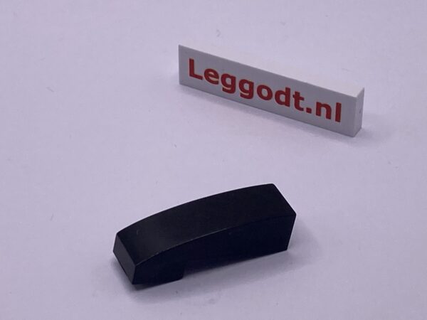 COBI: Slope Curved 3P 3 x 1 with Cutout Corner - black (czarny)