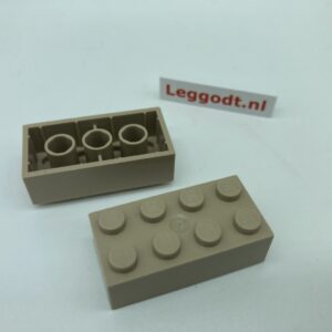 COBI: Brick 2 x 4 (with Mold Pip Central) - beige (bezowy)