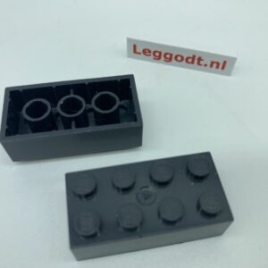 COBI: Brick 2 x 4 (with Mold Pip Central) - graphite (grafitowy)