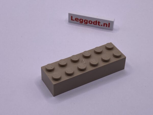COBI: Brick 2 x 6 (Mold Pip Centre) - beige (bezowy)