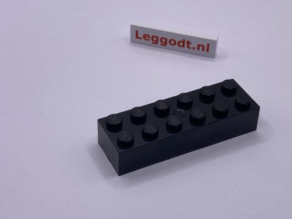 COBI: Brick 2 x 6 (Mold Pip Centre) - black (czarny)