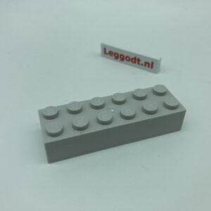 COBI: Brick 2 x 6 (with Mold Pip Central) - light grey (jasno szary)