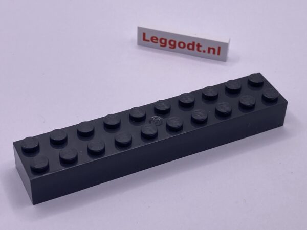 COBI: Brick 2 x 10 (Mold Pip Centre) - graphite (grafitowy)