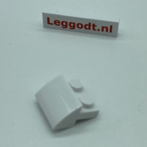 COBI: Slope Curved Modified Pivot 3P 1 x 2 with Plate 2 x 2 Steep - white (bialy)