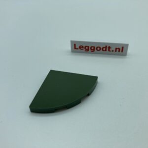 COBI: Tile Modified 3 x 3 with Rounded Corner (Open) - dark green military (ciemnozielony wojskowy/militarny)