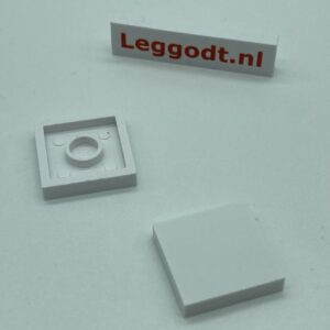 COBI: Tile 2 x 2 without Groove - white (bialy)