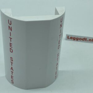 COBI: Spacecraft, Slope Curved 6P 8 x 6 x 2 with "UNITED STATES" (Pad printed) - white (bialy)