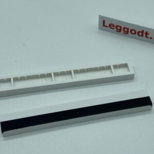 COBI: Spacecraft, Tile 1 x 7 with Black Pattern (Pad printed) - white (bialy)