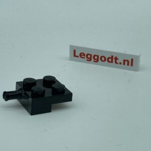 COBI: Plate Modified 2 x 2 with 1 Wheel Holder (L07mm) Type #2 - black (czarny)