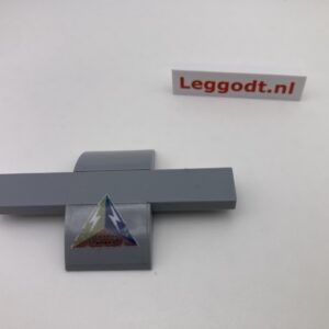 COBI: Slope, Curved Modified Pivot 2P 2 x 2 x 2/3 Both Sides with Triangular (Sticker) - new grey (nowy szary)