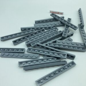COBI: Plate 1 x 8 (with Mold Pip Side, Solid Pins) {25x} - new grey (nowy szary)