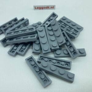 COBI: Plate 1 x 4 (with Mold Pip Side, Solid Pins) {25x} - new grey (nowy szary)