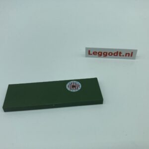 COBI: Tile 2 x 6 without Groove with Logo (Pad printed) - dark green military (ciemnozielony wojskowy/militarny)